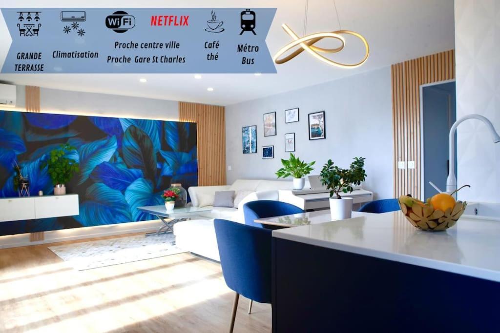 마르세유 T3 Le Designer 4E-Terrasse-Climatisation & Netflix 아파트 외부 사진